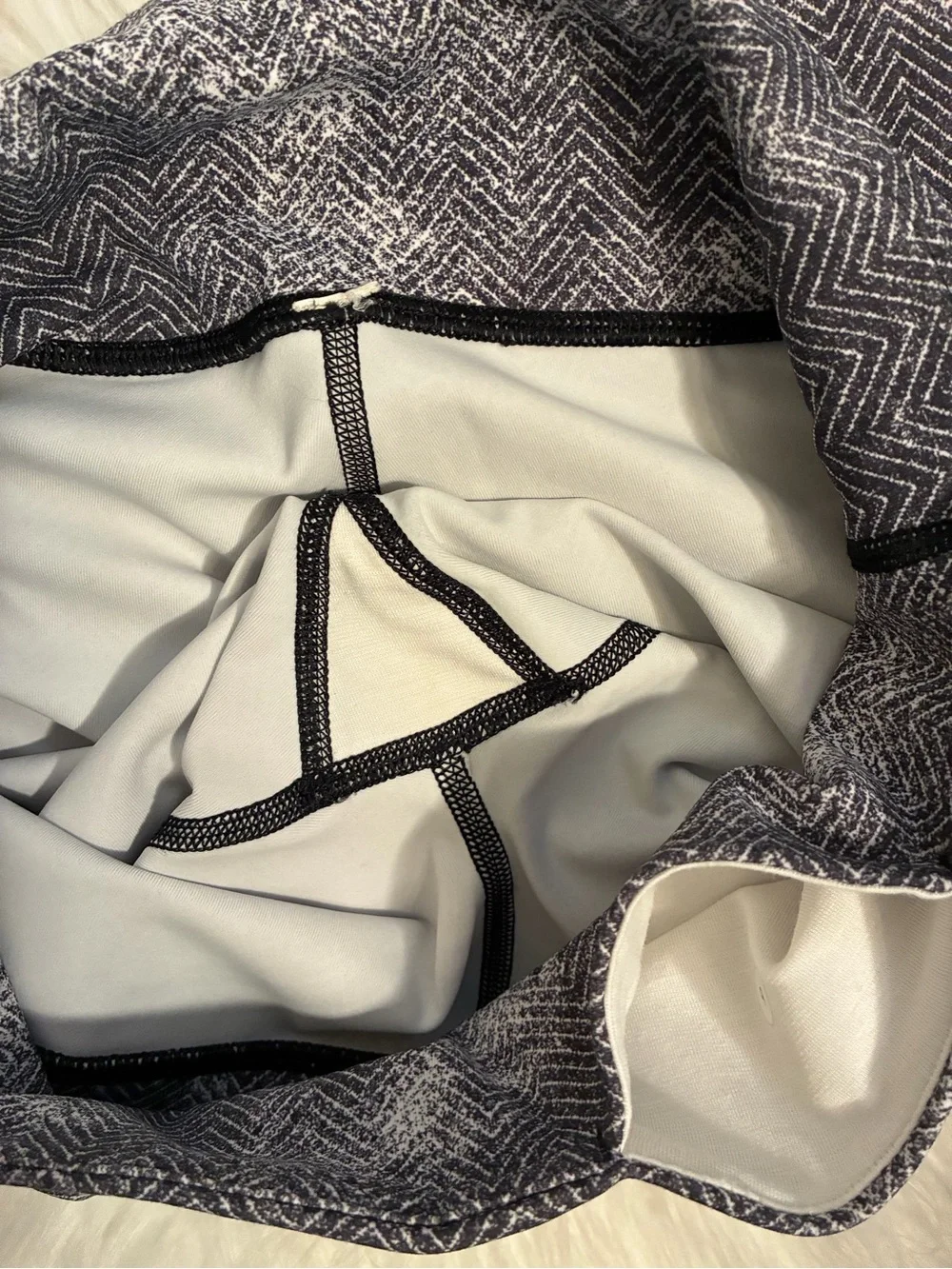 Lululemon Wunder Under Pant lll Diffusion White Black Sz 6 Style #W5AB5s Legging